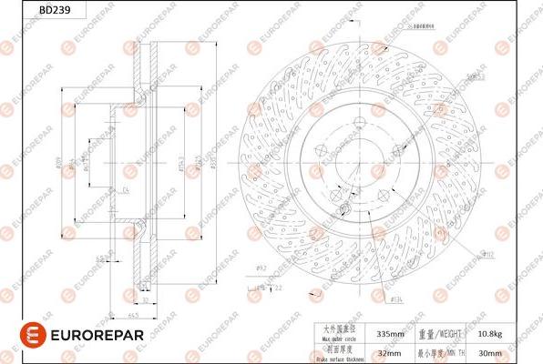 EUROREPAR 1684268180 - Kočioni disk www.molydon.hr