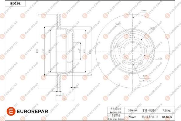 EUROREPAR 1684263580 - Kočioni disk www.molydon.hr