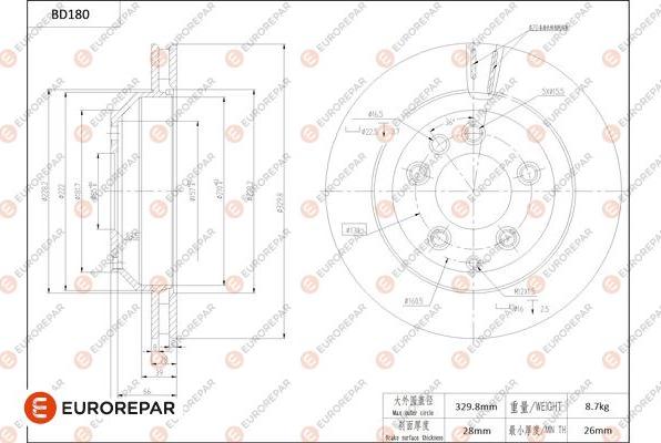 EUROREPAR 1684262280 - Kočioni disk www.molydon.hr