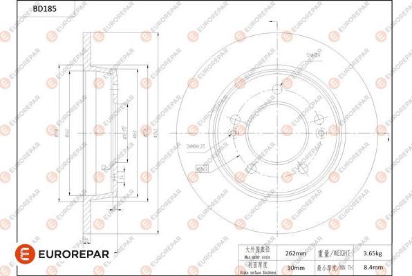 EUROREPAR 1684262780 - Kočioni disk www.molydon.hr