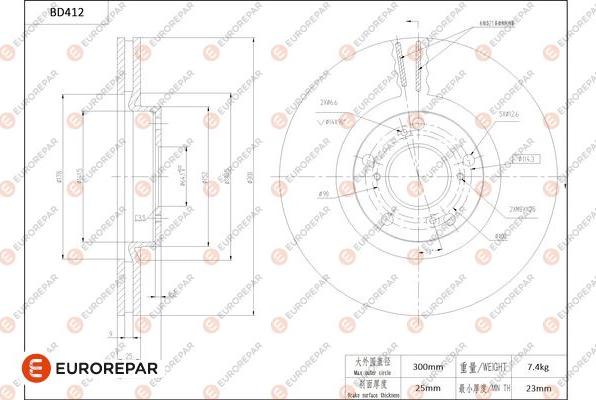 EUROREPAR 1684285480 - Kočioni disk www.molydon.hr