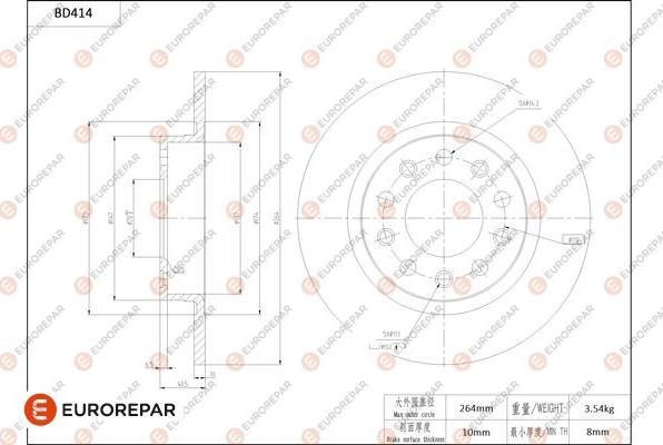 EUROREPAR 1684285680 - Kočioni disk www.molydon.hr