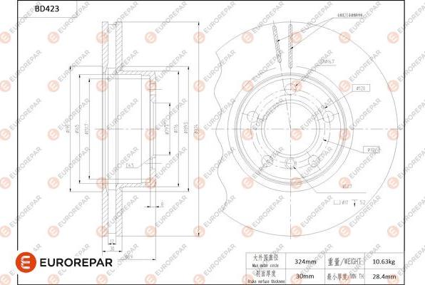 EUROREPAR 1684286580 - Kočioni disk www.molydon.hr