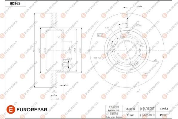 EUROREPAR 1684280780 - Kočioni disk www.molydon.hr