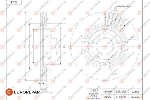 EUROREPAR 1684281580 - Kočioni disk www.molydon.hr