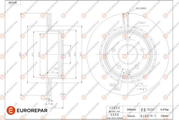 EUROREPAR 1684281280 - Kočioni disk www.molydon.hr