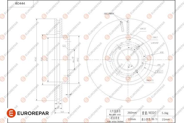 EUROREPAR 1684288680 - Kočioni disk www.molydon.hr