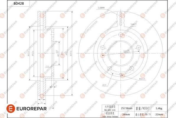 EUROREPAR 1684287080 - Kočioni disk www.molydon.hr