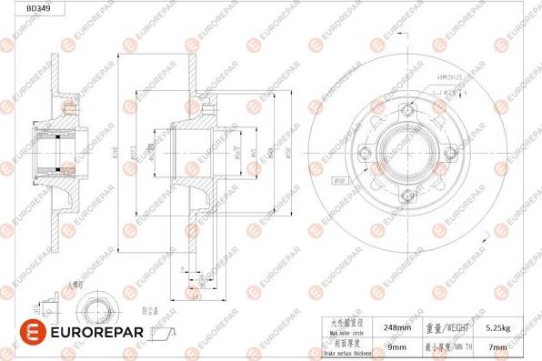 EUROREPAR 1684279180 - Kočioni disk www.molydon.hr