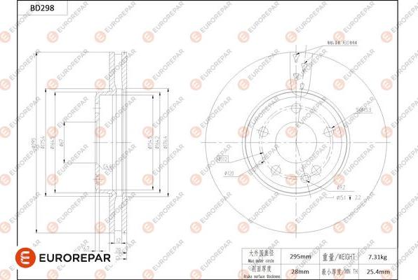 EUROREPAR 1684274080 - Kočioni disk www.molydon.hr