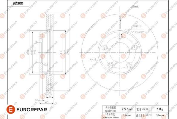 EUROREPAR 1684274280 - Kočioni disk www.molydon.hr