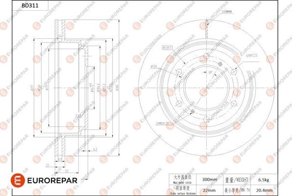 EUROREPAR 1684275380 - Kočioni disk www.molydon.hr