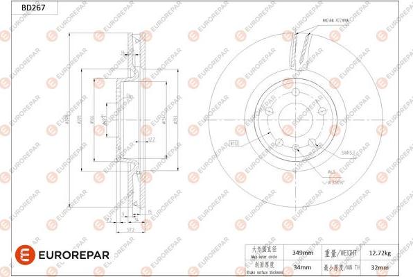 EUROREPAR 1684270980 - Kočioni disk www.molydon.hr