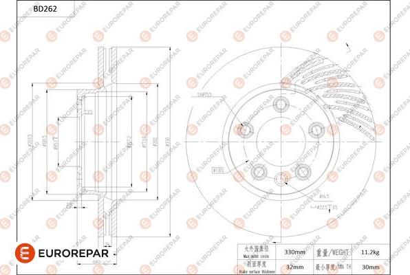 EUROREPAR 1684270480 - Kočioni disk www.molydon.hr