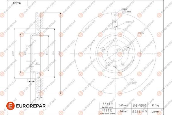 EUROREPAR 1684270880 - Kočioni disk www.molydon.hr