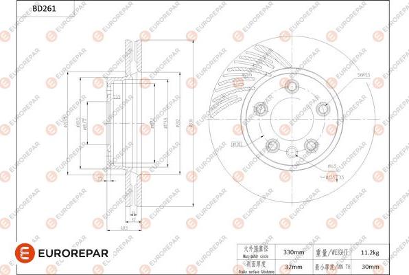 EUROREPAR 1684270380 - Kočioni disk www.molydon.hr