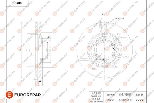 EUROREPAR 1684273080 - Kočioni disk www.molydon.hr