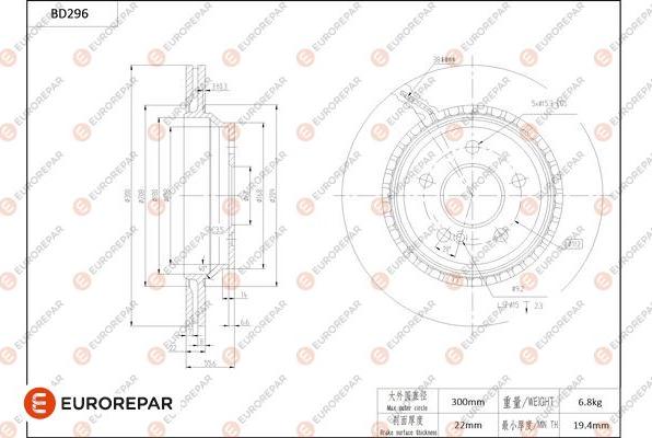 EUROREPAR 1684273880 - Kočioni disk www.molydon.hr