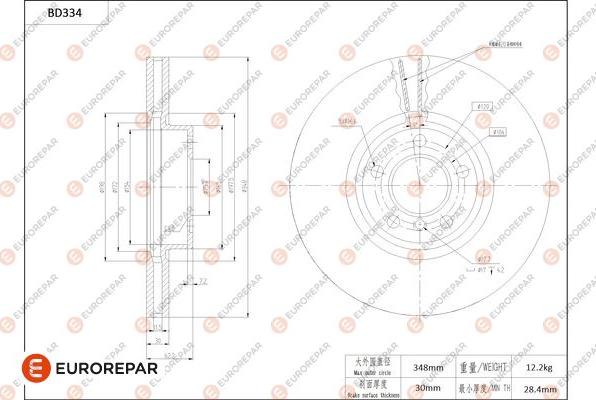 EUROREPAR 1684277680 - Kočioni disk www.molydon.hr