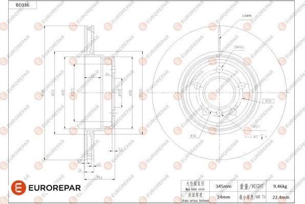 EUROREPAR 1684277880 - Kočioni disk www.molydon.hr