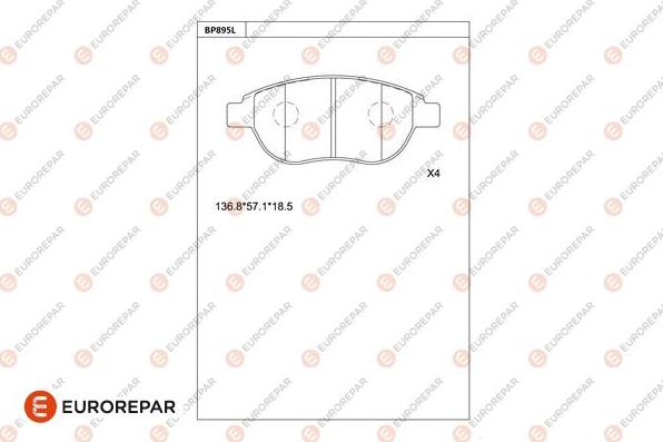 EUROREPAR 1681207980 - Komplet Pločica, disk-kočnica www.molydon.hr