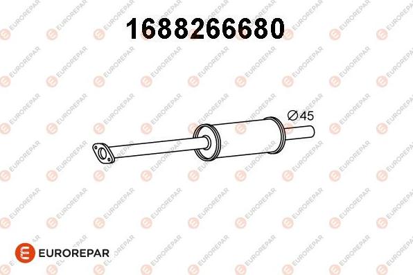 EUROREPAR 1688266680 - Prednji Ispušni lonac www.molydon.hr