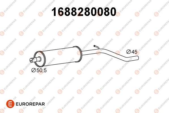 EUROREPAR 1688280080 - Prednji Ispušni lonac www.molydon.hr