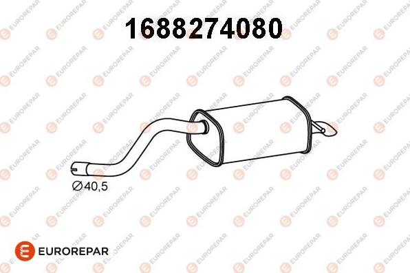 EUROREPAR 1688274080 - Zadnji Ispušni lonac www.molydon.hr