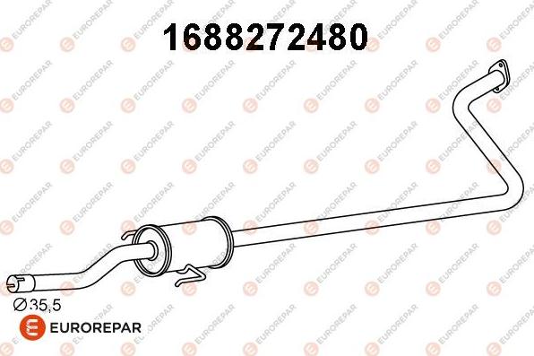 EUROREPAR 1688272480 - Prednji Ispušni lonac www.molydon.hr