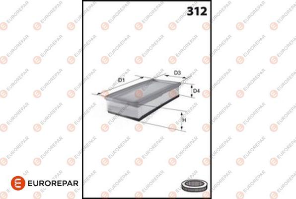 EUROREPAR 1682259280 - Filter za zrak www.molydon.hr