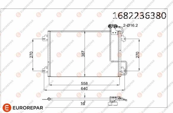 EUROREPAR 1682236380 - Kondenzator, klima-Uređaj www.molydon.hr