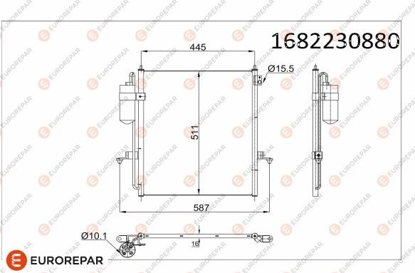 EUROREPAR 1682230880 - Kondenzator, klima-Uređaj www.molydon.hr