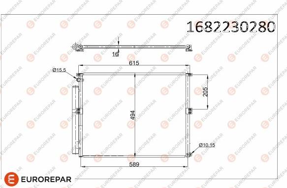 EUROREPAR 1682230280 - Kondenzator, klima-Uređaj www.molydon.hr