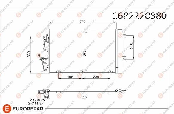 EUROREPAR 1682220980 - Kondenzator, klima-Uređaj www.molydon.hr