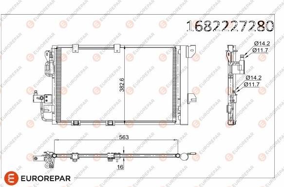 EUROREPAR 1682227280 - Kondenzator, klima-Uređaj www.molydon.hr