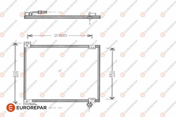 EUROREPAR E163186 - Kondenzator, klima-Uređaj www.molydon.hr