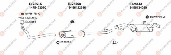 EUROREPAR EXH100753 - Ispušni sistem www.molydon.hr