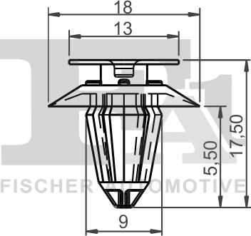 FA1 13-40028.5 - Kopča ukrasna/zaštitna lajsna www.molydon.hr