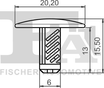 FA1 33-10014.25 - Kopča ukrasna/zaštitna lajsna www.molydon.hr