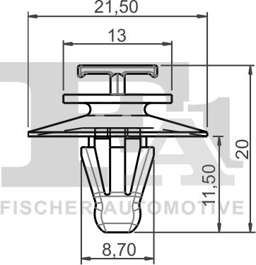 FA1 75-40010.25 - Kopča ukrasna/zaštitna lajsna www.molydon.hr