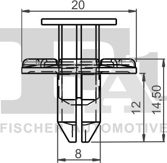 FA1 75-30008.10 - Kopča ukrasna/zaštitna lajsna www.molydon.hr