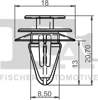 FA1 78-40010.5 - Kopča ukrasna/zaštitna lajsna www.molydon.hr