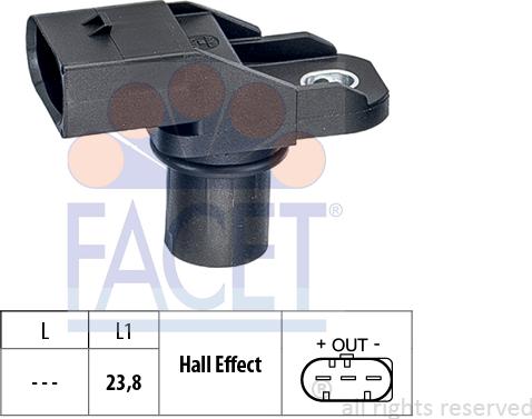 FACET 9.0518 - Senzor, položaj bregastog vratila www.molydon.hr