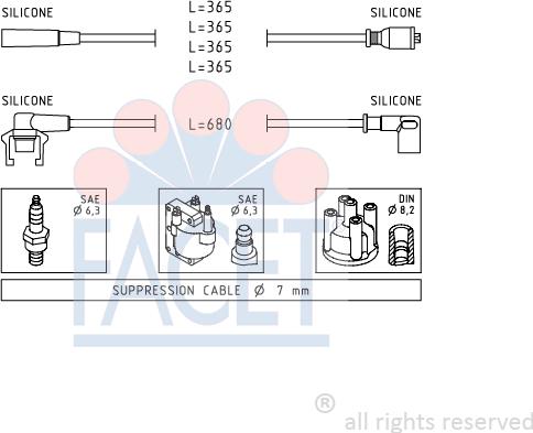 FACET 4.9497 - Set kablova za paljenje www.molydon.hr