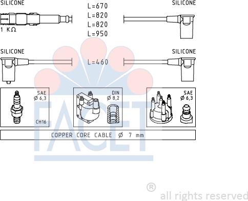 FACET 4.9654 - Set kablova za paljenje www.molydon.hr