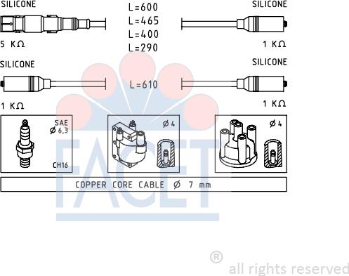 FACET 4.9667 - Set kablova za paljenje www.molydon.hr