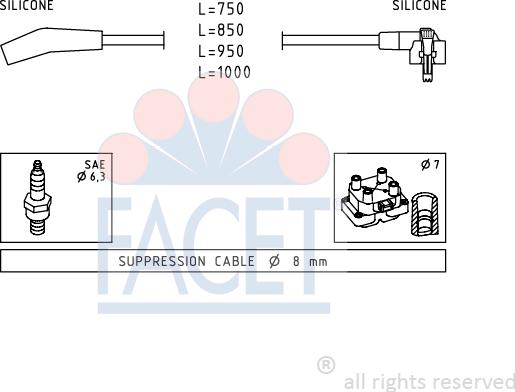 FACET 4.9639 - Set kablova za paljenje www.molydon.hr