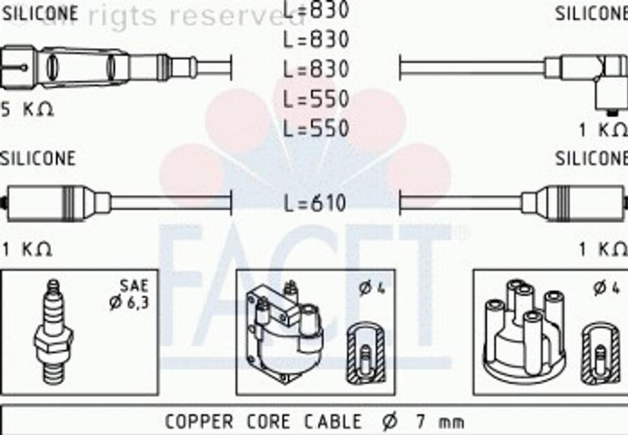 FACET 49672 - Set kablova za paljenje www.molydon.hr