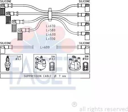 FACET 4.9002 - Set kablova za paljenje www.molydon.hr