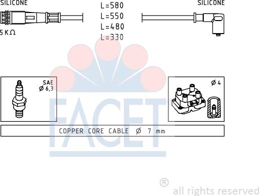 FACET 4.9363 - Set kablova za paljenje www.molydon.hr